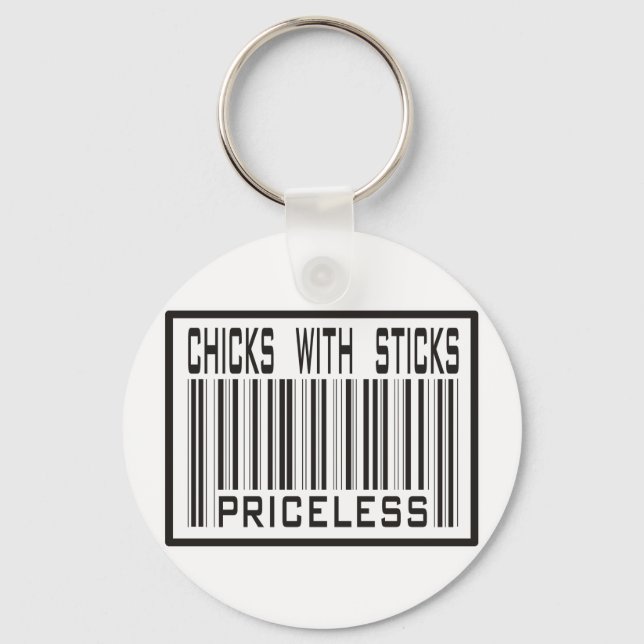 Porte-clés Chicks Sticks Priceless (Recto)