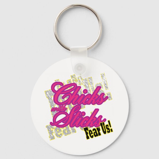 Porte-clés Chicks with Sticks Fear Us (Recto)