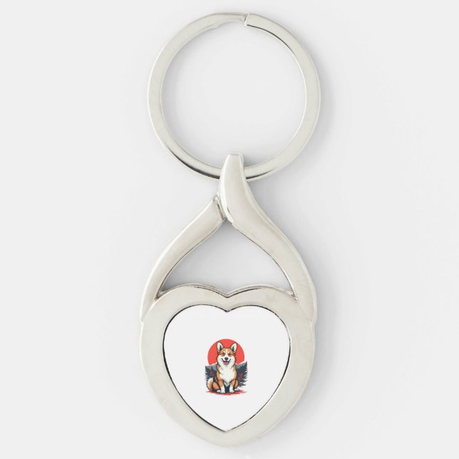 Porte-clés Chien Akita Inu (Devant)