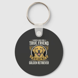Porte-clés Chien Ami Véritable Golden Retriever