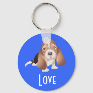 Porte-clés Chien Basset Hound chiot