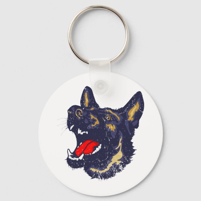 Porte-clés Chien berger allemand (Recto)