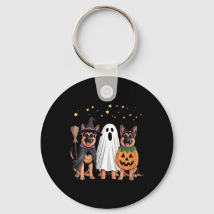 Porte-clés Chien berger allemand de fantôme de sorcière de fe