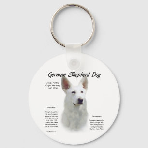 Porte-clés Chien berger allemand (wht) Conception de l'histoi