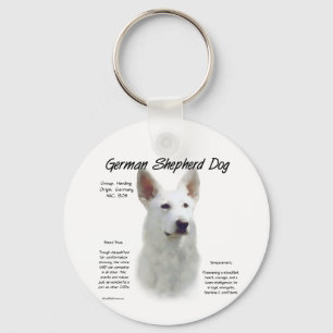 Porte-clés Chien berger allemand (wht) Conception de l'histoi