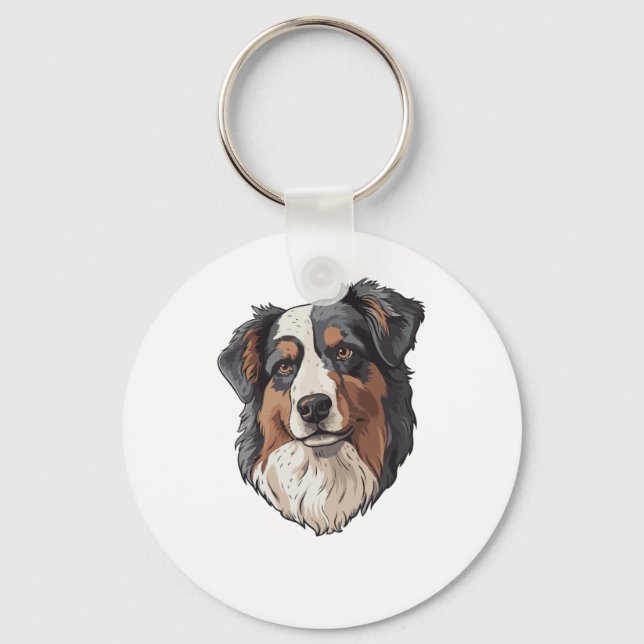 Porte-clés Chien berger australien (Recto)