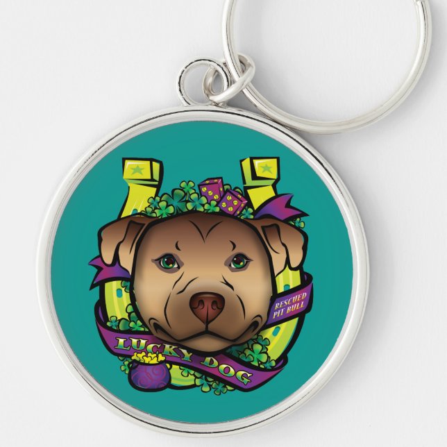 Porte-clés Chien chanceux (Devant)