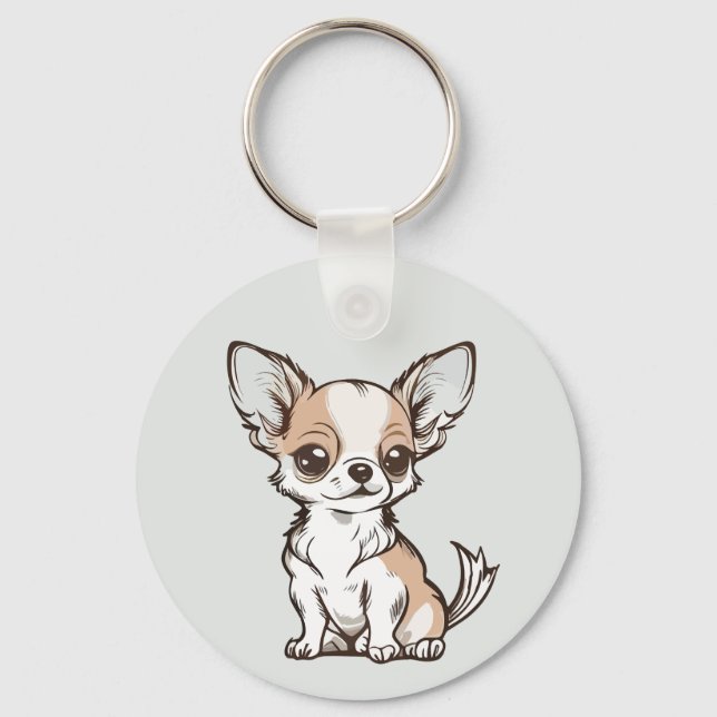 Porte-clés Chien Chihuahua  (Recto)
