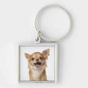 Porte-clés Chien Chihuahua aux longs poils Puppy Dog