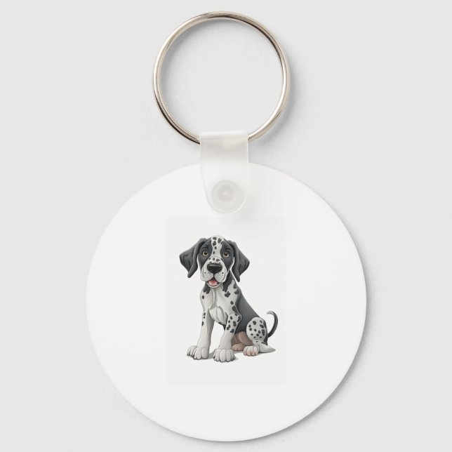 Porte-clés Chien chiot dalmate Premium Scoop (Recto)