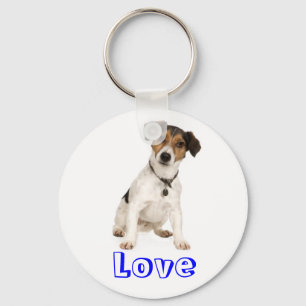 Porte-clés Chien chiot Jack Russell Terrier Amour