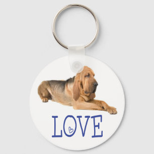 Porte-clés Chien Chiots Bloodhound Amour