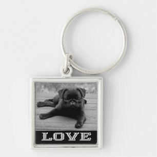 Porte-clés Chien Chiots Pug Amour