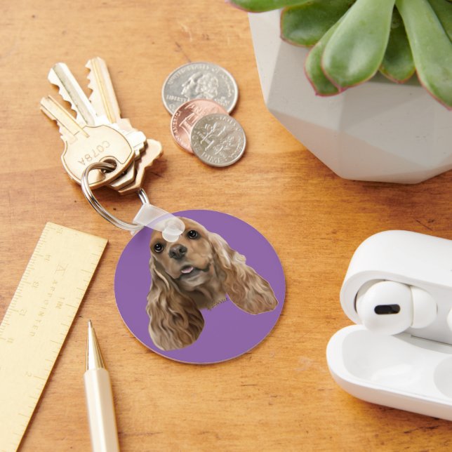Porte-clés Chien Cocker Spaniel Mignon (Bureau)