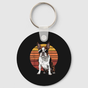 Porte-clés Chien cool fier Boston Terrier hommes femmes vinta