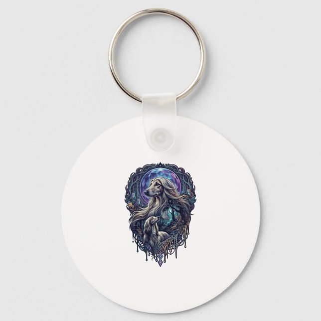 Porte-clés Chien Crystal Moon Forêt Enchantée_1 (Recto)