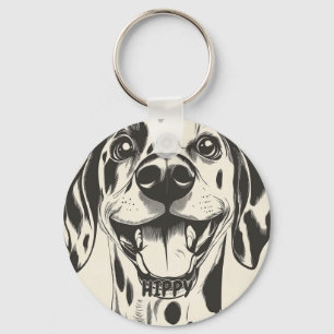 Porte-clés Chien dalmate personnalisé