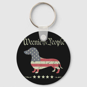 Porte-clés chien d'Amérique saucisse vintage weenie le peuple
