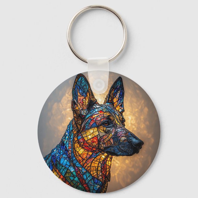 Porte-clés Chien de berger allemand (Recto)