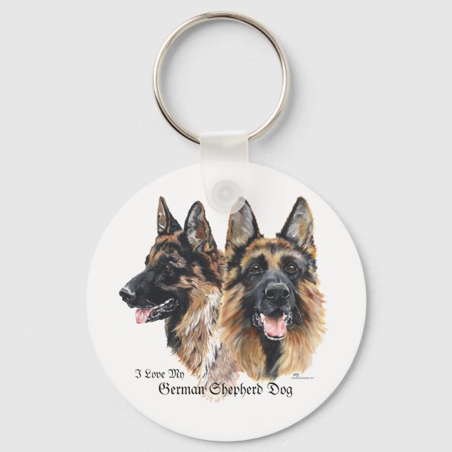 Porte-clés Chien de berger allemand (Recto)