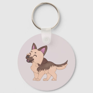 Porte-clés Chien de berger allemand Kawaii