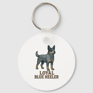 Porte-clés Chien de bétail australien Loyal Blue Heeler