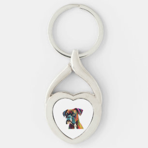 Porte-clés Chien de boîte coloré