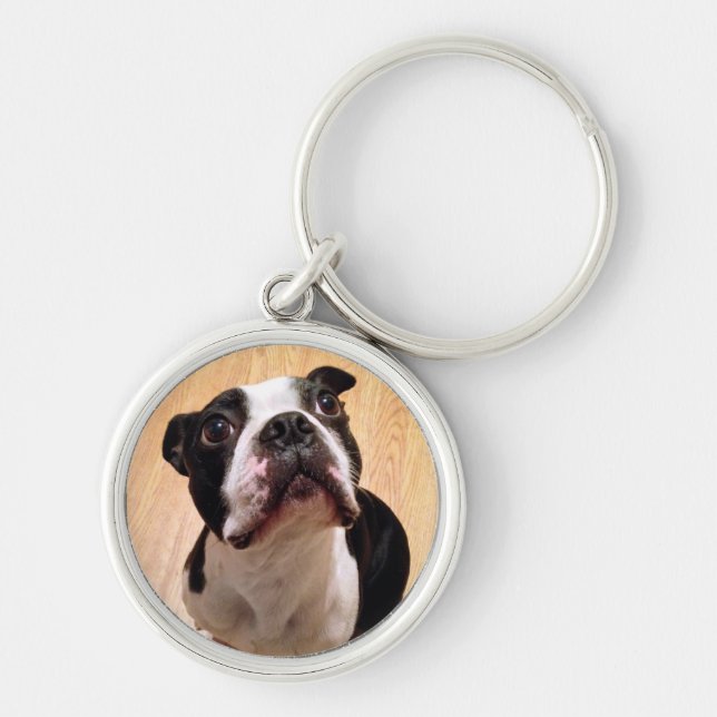 Porte-clés Chien de Boston Terrier (Devant)