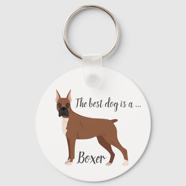 Porte-clés Chien de boxe (Verso)