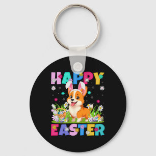 Porte-clés Chien de Corgi gallois Joyeux Chasse aux Oeufs de