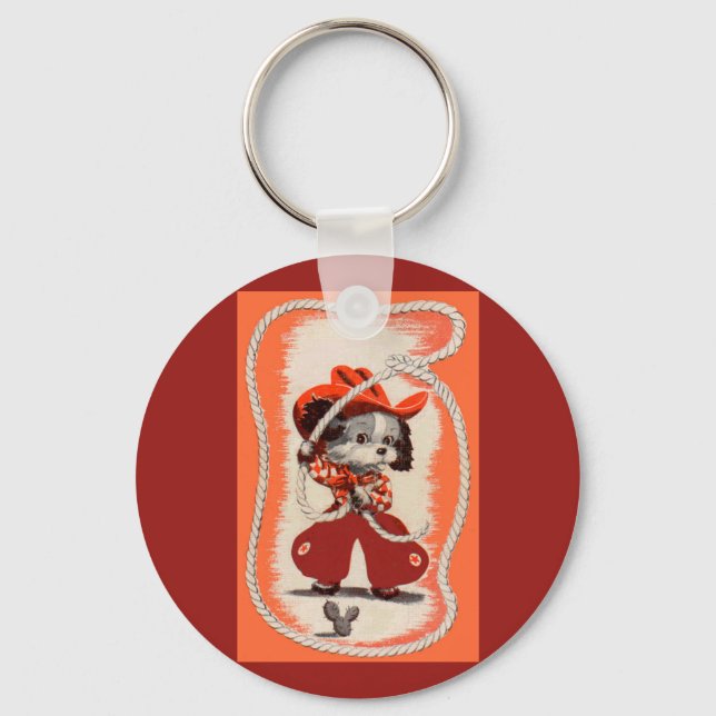 Porte-clés chien de cowboy (Recto)