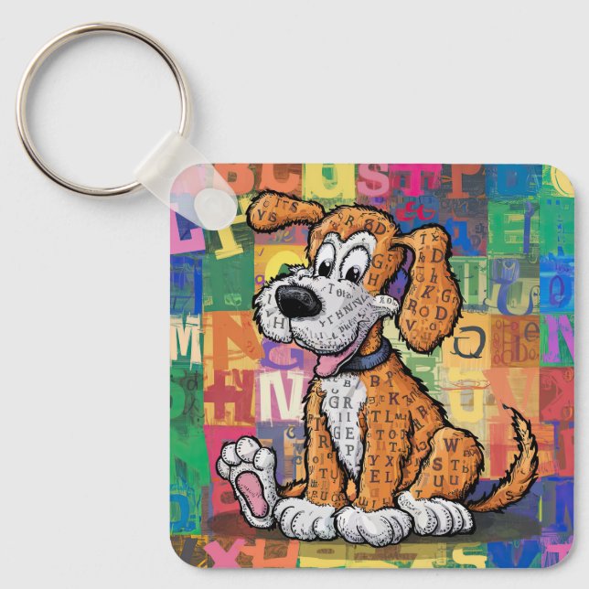 Porte-clés Chien de dessin animé (Recto)