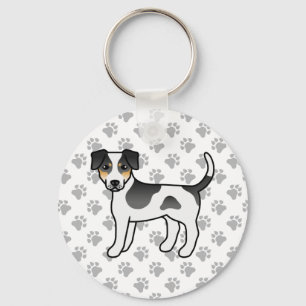 Porte-clés Chien de ferme danois-suédois tricolore Chien de d