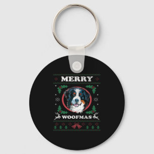 Porte-clés Chien de Montagne Bernese Joyeux Chien de Noël