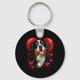 Porte-clés Chien de montagne bernois de la Saint-Valentin