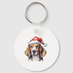 Porte-clés Chien de Noël beagle