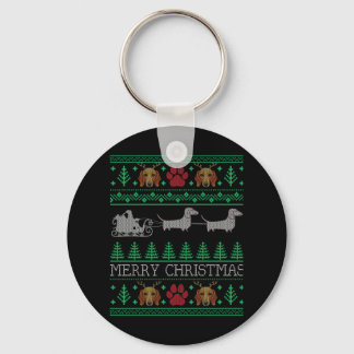 Porte-clés Chien de Noël Dachshund Wiener