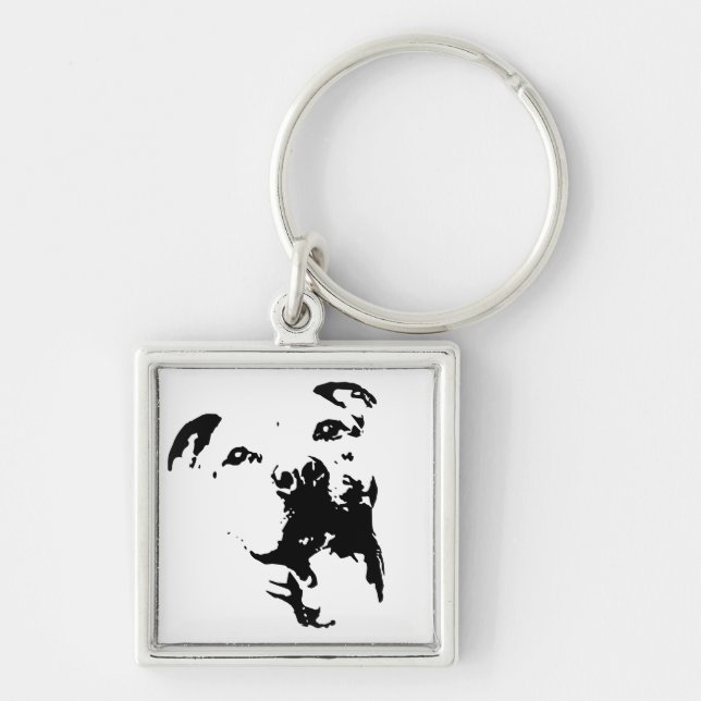 Porte-clés Chien de Pitbull (Devant)