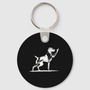 Porte-clés Chien de Pointeur Rude Trou Chien Pointer Allemand