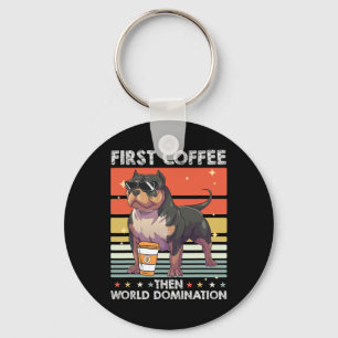 Porte-clés Chien de race de café - animal de compagnie Americ