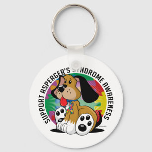 Porte-clés Chien de syndrome d'Asperger