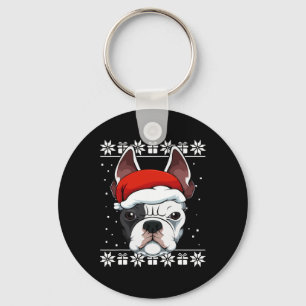 Porte-clés Chien de taule Père Noël Pyjama mignon Chien moche