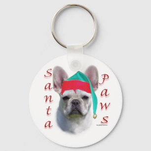 Porte-clés Chien de taureau français (wht) Père Noël Paws