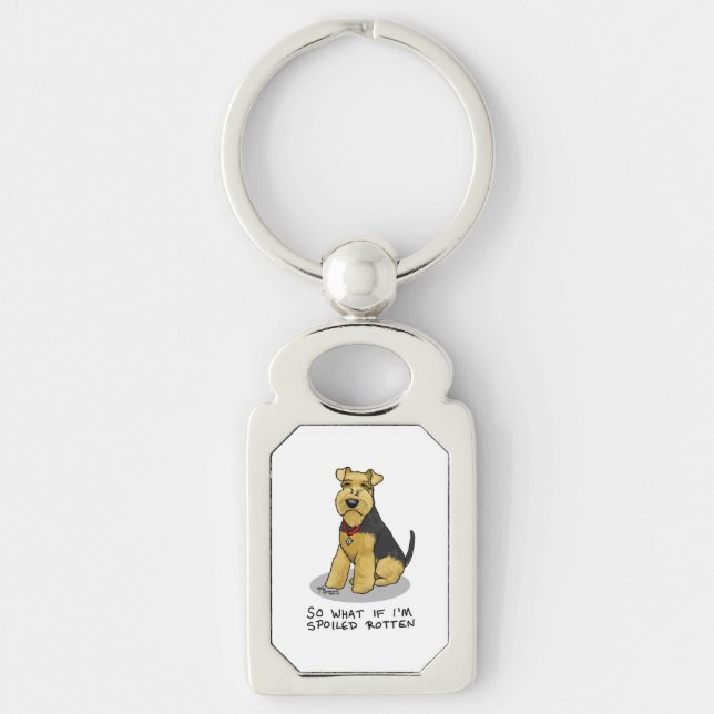 Porte-clés Chien de Terrier gallois taché - mignon (Devant)