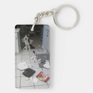 Porte-clés Chien de traîneau sibérien