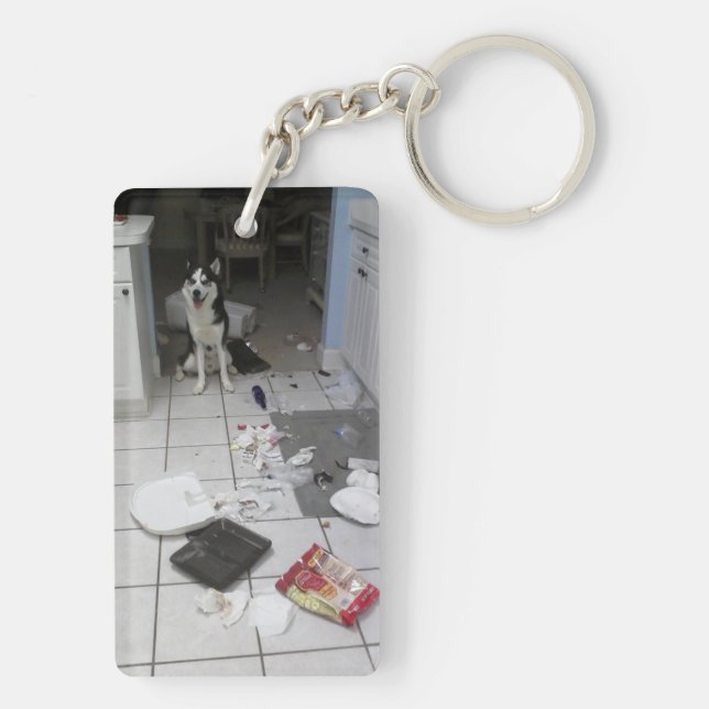 Porte-clés Chien de traîneau sibérien (Dos)