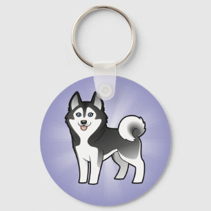 Porte-clés Chien de traîneau sibérien de bande