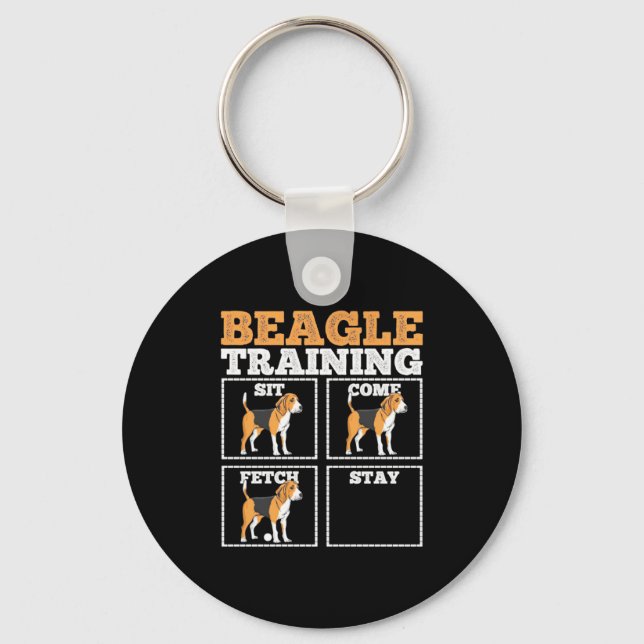Porte-clés Chien d'entraînement beagle (Recto)