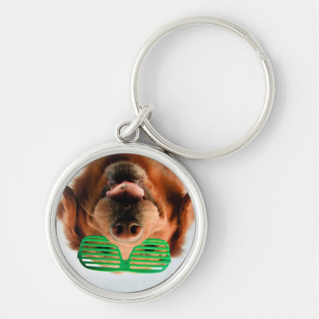 Porte-clés Chien des images | de Getty avec des verres (Devant)
