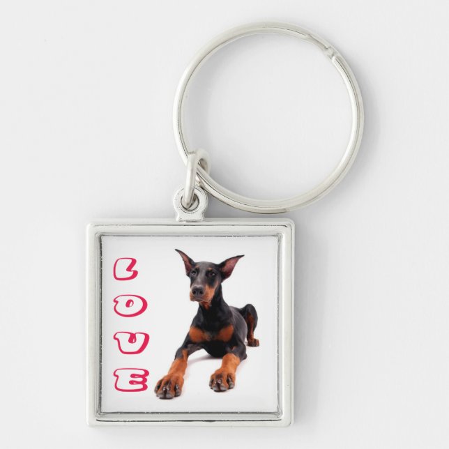 Porte-clés Chien Doberman Pinscher (Devant)